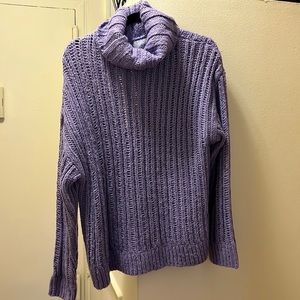 Purple turtleneck sweater